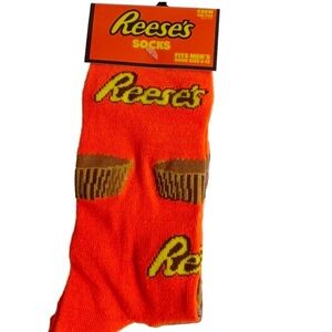 Men Reese’s Novelty Crew Socks Size 6-12 Lot Of 2